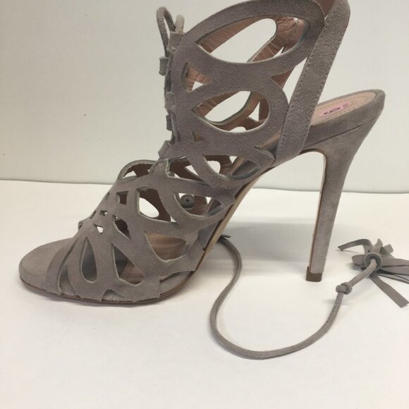 Charles David Cut Out Lace Up Heels Sandals Leather Size 9 - Picture 5 of 6